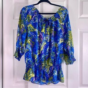 Jones New York Paisley Blouse